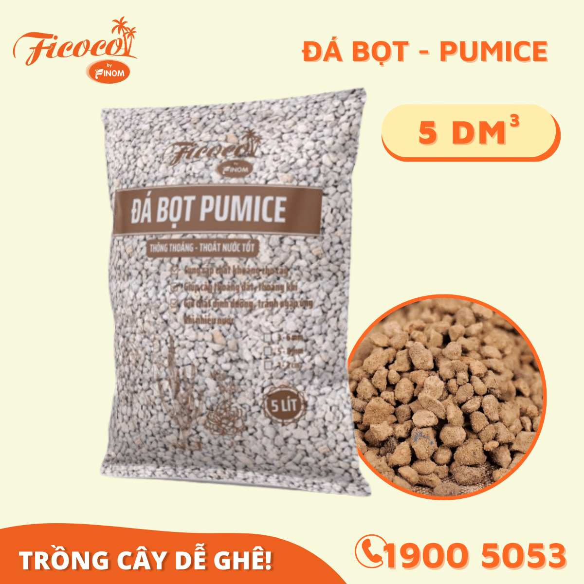 ĐÁ BỌT PUMICE - 50L