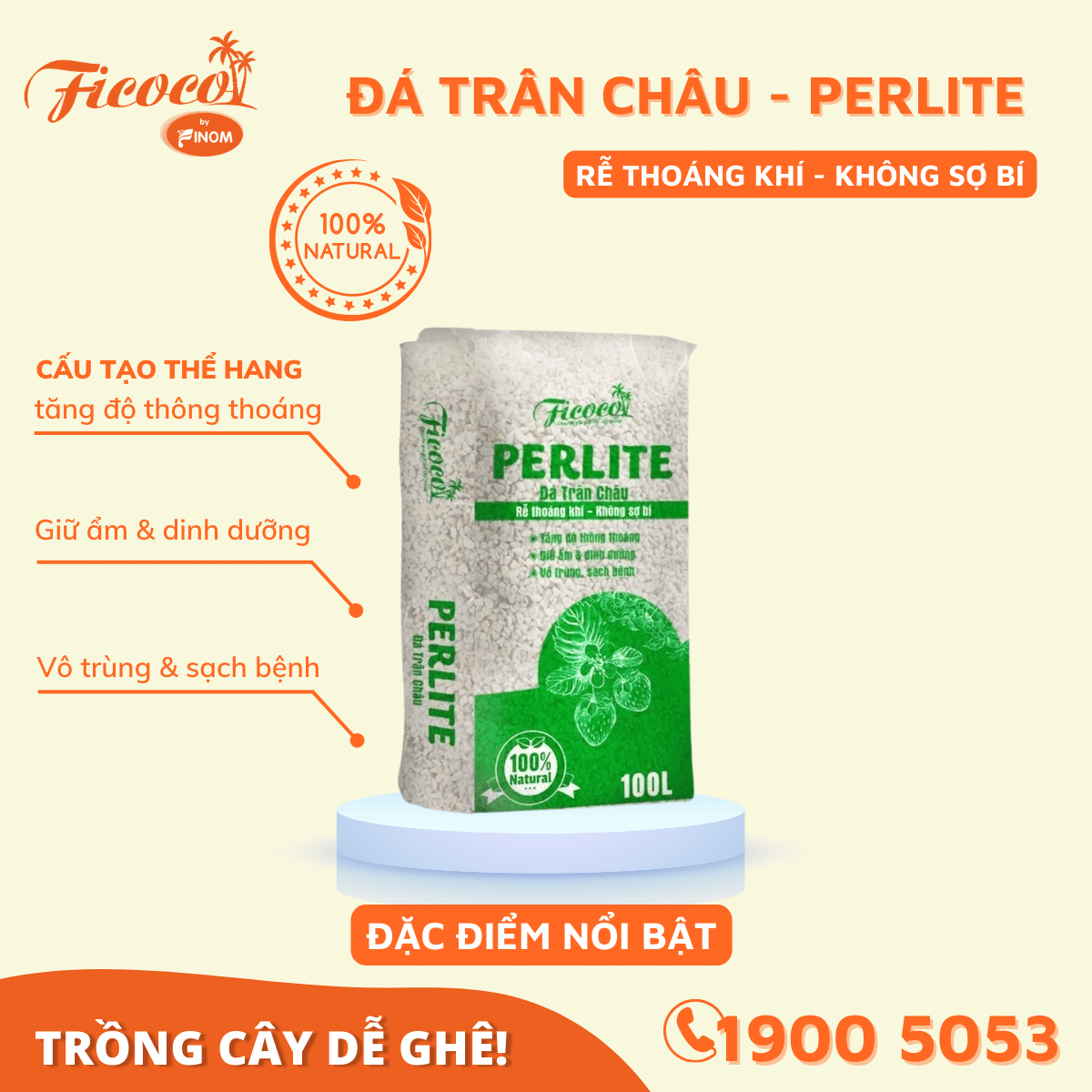 ĐÁ PERLITE (TRÂN CHÂU) - 20L