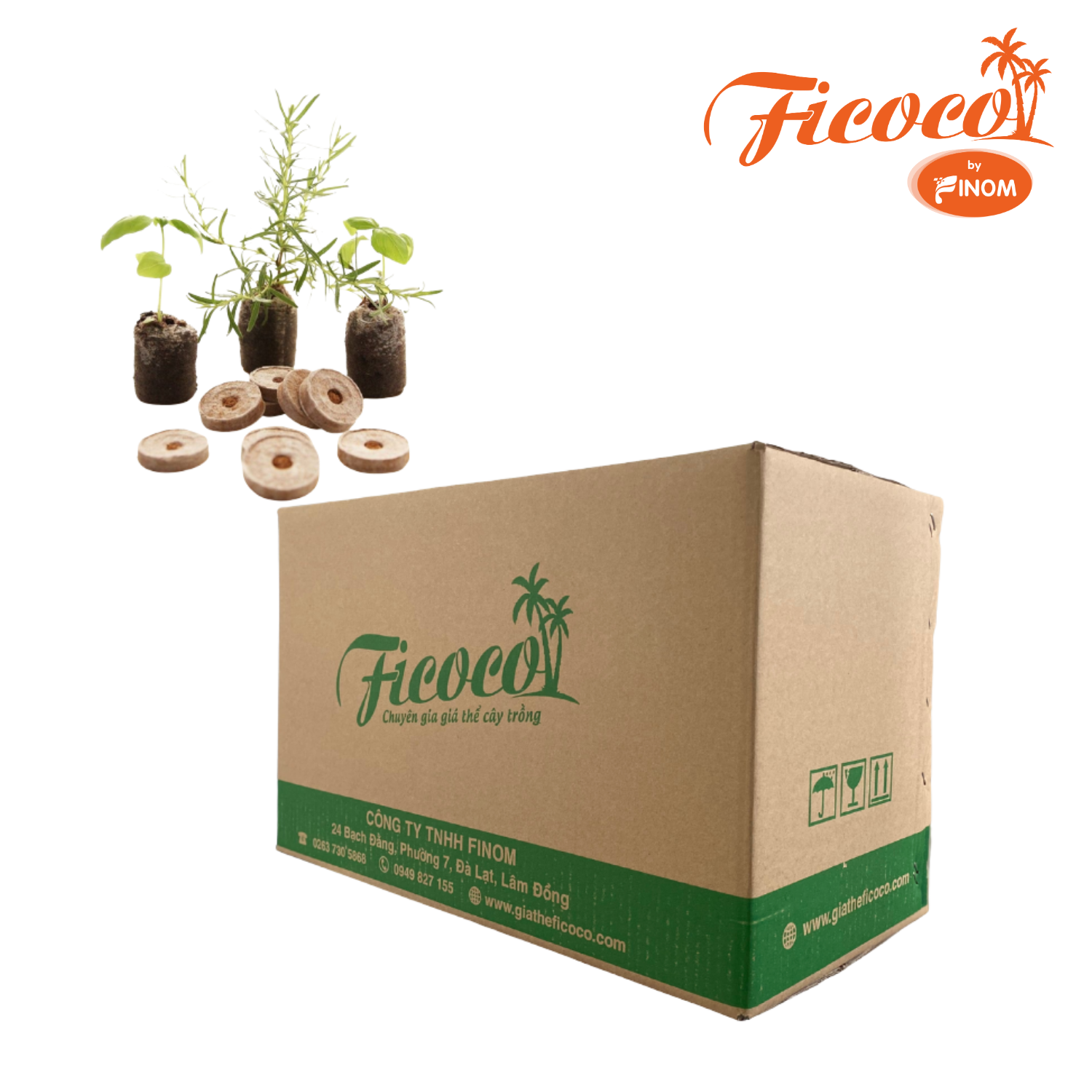 THÙNG VIÊN NÉN XƠ DỪA ƯƠM HẠT ECO GROW